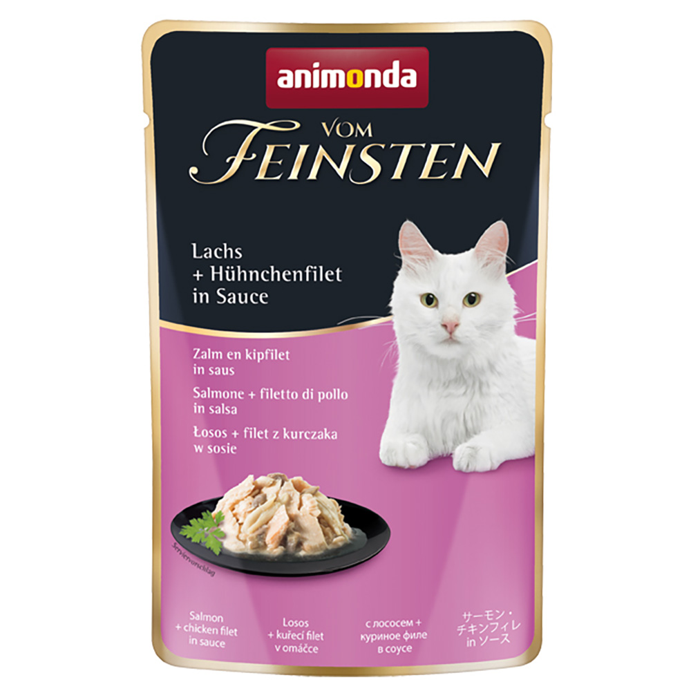 animonda vom Feinsten Adult in Sauce 18 x 50 g - Lachs + Hühnchenfilet in Sauce von Animonda Vom Feinsten