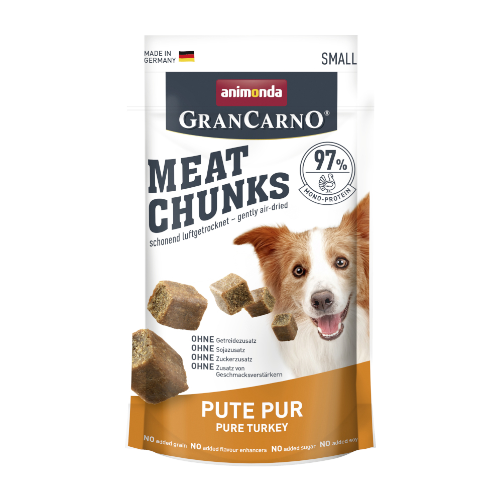 1 + 1 gratis! 2 x 60 g animonda Gran Carno Meat Chunks small Pute Pur - 2 x 60 g 1 + 1 gratis! 2 x 60 g animonda Gran Carno Meat Chunks small Pute Pur - 2 x 60 g von Animonda