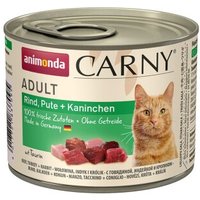 animonda Carny Nassfutter Katze Adult Rind, Pute & Kaninchen 6x200 g von Animonda