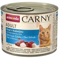 animonda Carny Nassfutter Katze Adult Rind & Kabeljau mit Petersilienwurzel 6x200 g von Animonda