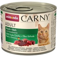 animonda Carny Nassfutter Katze Adult Rind & Reh mit Preisselbeeren 6x200 g von Animonda