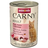 animonda Carny Nassfutter Katze Adult 6x400 g Pute, Huhn & Shrimps von Animonda