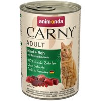 animonda Carny Nassfutter Katze Adult 6x400 g Rind, Reh & Preisselbeeren von Animonda