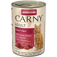 animonda Carny Nassfutter Katze Adult 6x400 g Rind & Herz von Animonda