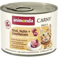 animonda Carny Nassfutter Katze Adult Rind, Huhn und Entenherzen 12x200 g animonda Carny Nassfutter Katze Adult Rind, Huhn und Entenherzen 12x200 g von Animonda