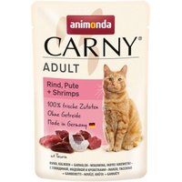 animonda Carny Nassfutter Katze Adult Rind, Pute & Shrimps 24x85 g von Animonda