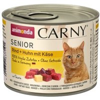 animonda Carny Nassfutter Katze Senior Rind & Huhn mit Käse 6x200 g von Animonda