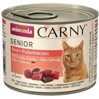 animonda Carny Nassfutter Katze Senior Rind & Putenherzen 6x200 g von Animonda