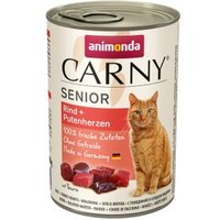 animonda Carny Nassfutter Katze Senior 6x400 g Rind & Putenherzen von Animonda