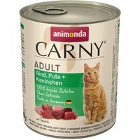 animonda Carny Nassfutter Katze Adult Rind, Pute & Kaninchen 6x800 g von Animonda