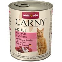 animonda Carny Nassfutter Katze Adult Rind, Pute & Shrimps 12x800 g von Animonda