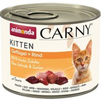 animonda Carny Nassfutter Katze Kitten Geflügel & Rind 12x200 g von Animonda