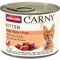 animonda Carny Nassfutter Katze Kitten Kalb, Huhn und Pute 12x200 g von Animonda