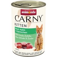 animonda Carny Nassfutter Katze Kitten Rind, Huhn & Kaninchen 12x400 g von Animonda