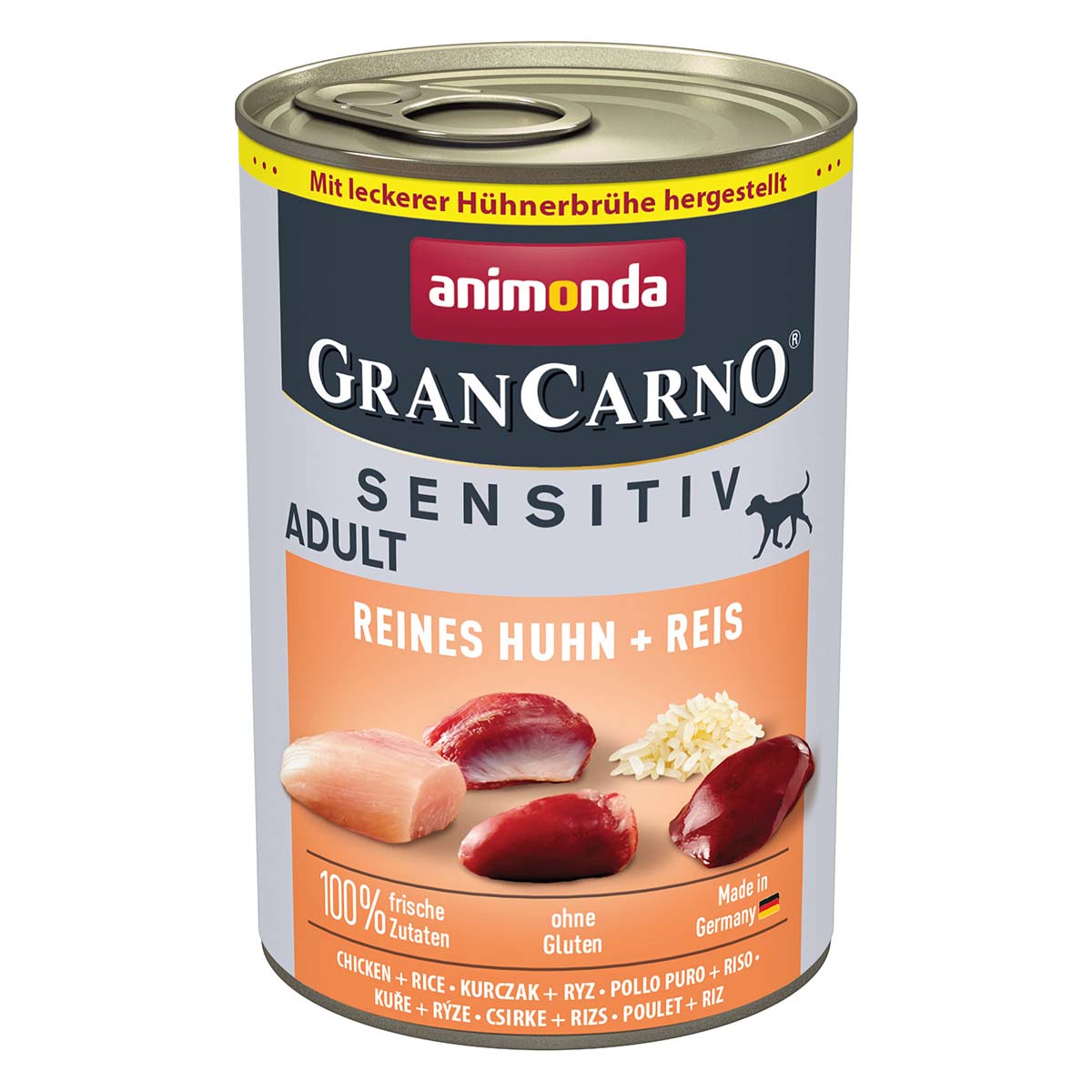 animonda GranCarno Adult Sensitiv Reines Huhn + Reis 6x400g von animonda GranCarno