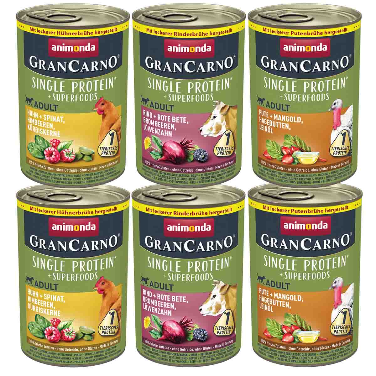 GranCarno Superfoods Adult Variation Mixpack 24x400g von animonda GranCarno