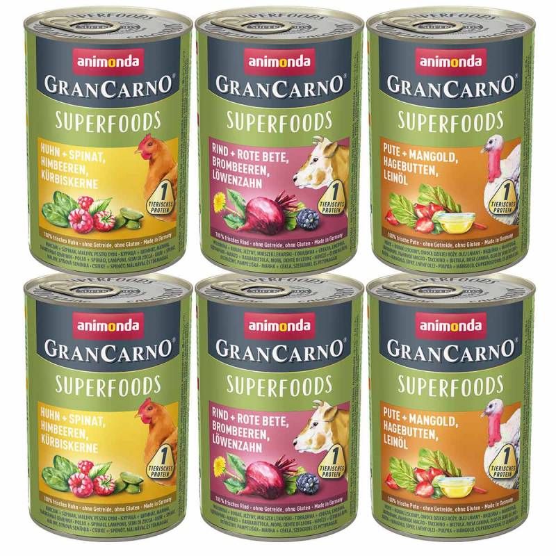 GranCarno Superfoods Adult Variation Mixpack 6x400g von animonda GranCarno