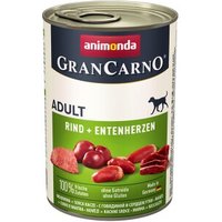 animonda GranCarno Original Nassfutter Hund Adult, Rind & Entenherzen 6x400 g von Animonda