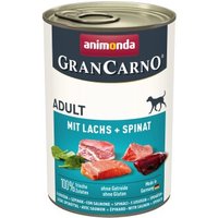 animonda GranCarno Original Nassfutter Hund Adult, Lachs & Spinat 6x400 g von Animonda