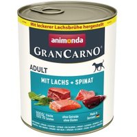 animonda GranCarno Original Nassfutter Hund Adult, Lachs & Spinat 6x800 g von Animonda