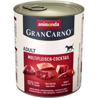 animonda GranCarno Original Nassfutter Hund Adult, Multifleisch Cocktail 12x800 g von Animonda