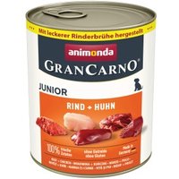 animonda GranCarno Original Nassfutter Hund Junior, Rind & Huhn 6x800 g von Animonda