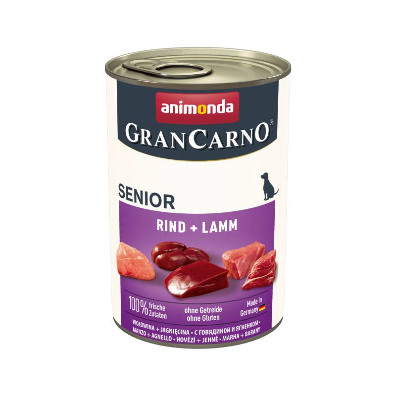 Animonda GranCarno Original Senior Hundefutter - Dosen - Rind & Lamm - 6 x 400 g von Animonda