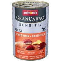 animonda GranCarno Sensitiv Nassfutter Hund Adult, Huhn & Kartoffel 6x400 g von Animonda