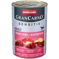 animonda GranCarno Sensitiv Nassfutter Hund Adult, Rind & Kartoffel 6x400 g von Animonda