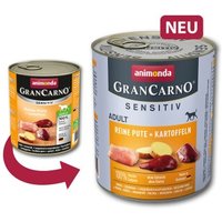 animonda GranCarno Sensitiv Nassfutter Hund Adult, Pute & Kartoffel 12x800 g von Animonda