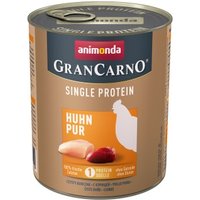 animonda GranCarno Single Protein Nassfutter Hund Adult, Huhn pur 6x800 g von Animonda