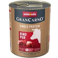 animonda GranCarno Single Protein Nassfutter Hund Adult, Rind pur 6x800 g von Animonda