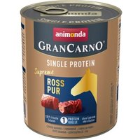 animonda GranCarno Single Protein Supreme Nassfutter Hund Adult, Ross pur 6x800 g von Animonda