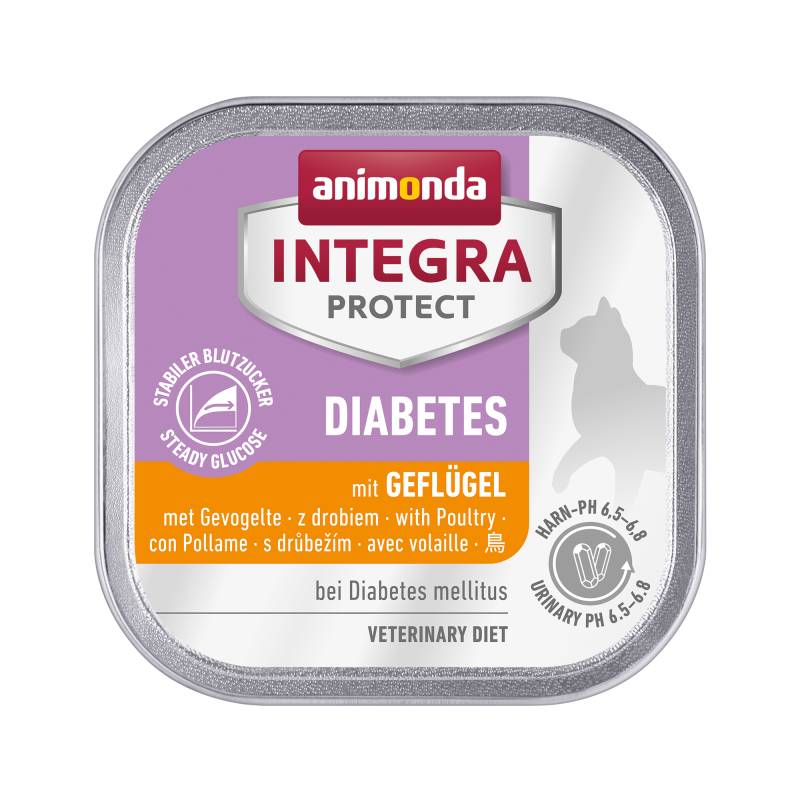 Animonda Integra Protect Diabetes Katzenfutter - Schälchen - Geflügel - 16 x 100 g von Animonda