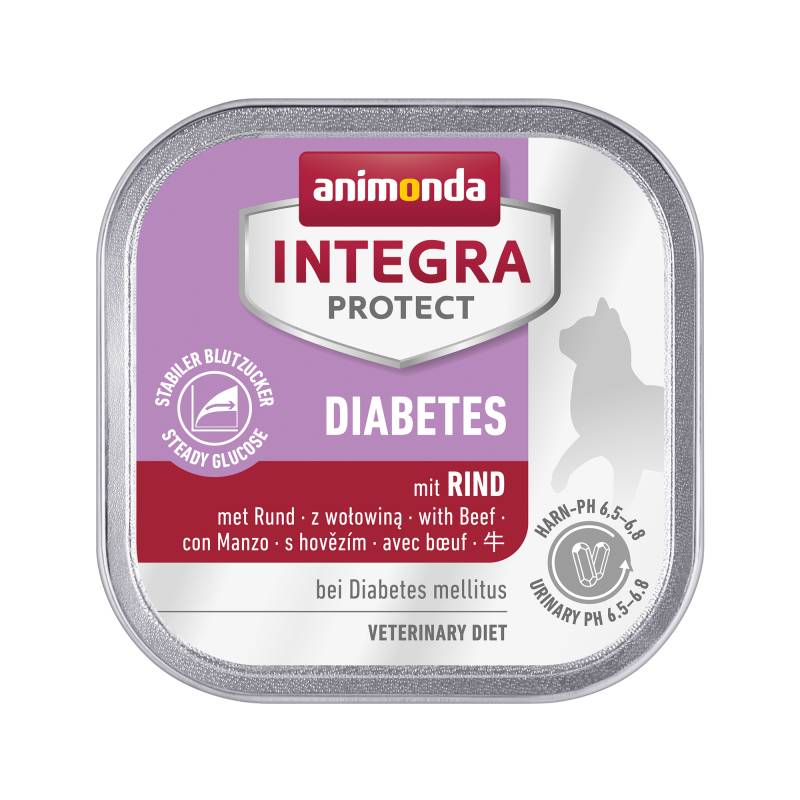 Animonda Integra Protect Diabetes Katzenfutter - Schälchen - Rind - 16 x 100 g von Animonda