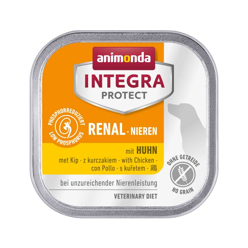 Animonda Integra Protect Dog Nieren Hundefutter - Schälchen - Huhn - 11 x 150 g von Animonda