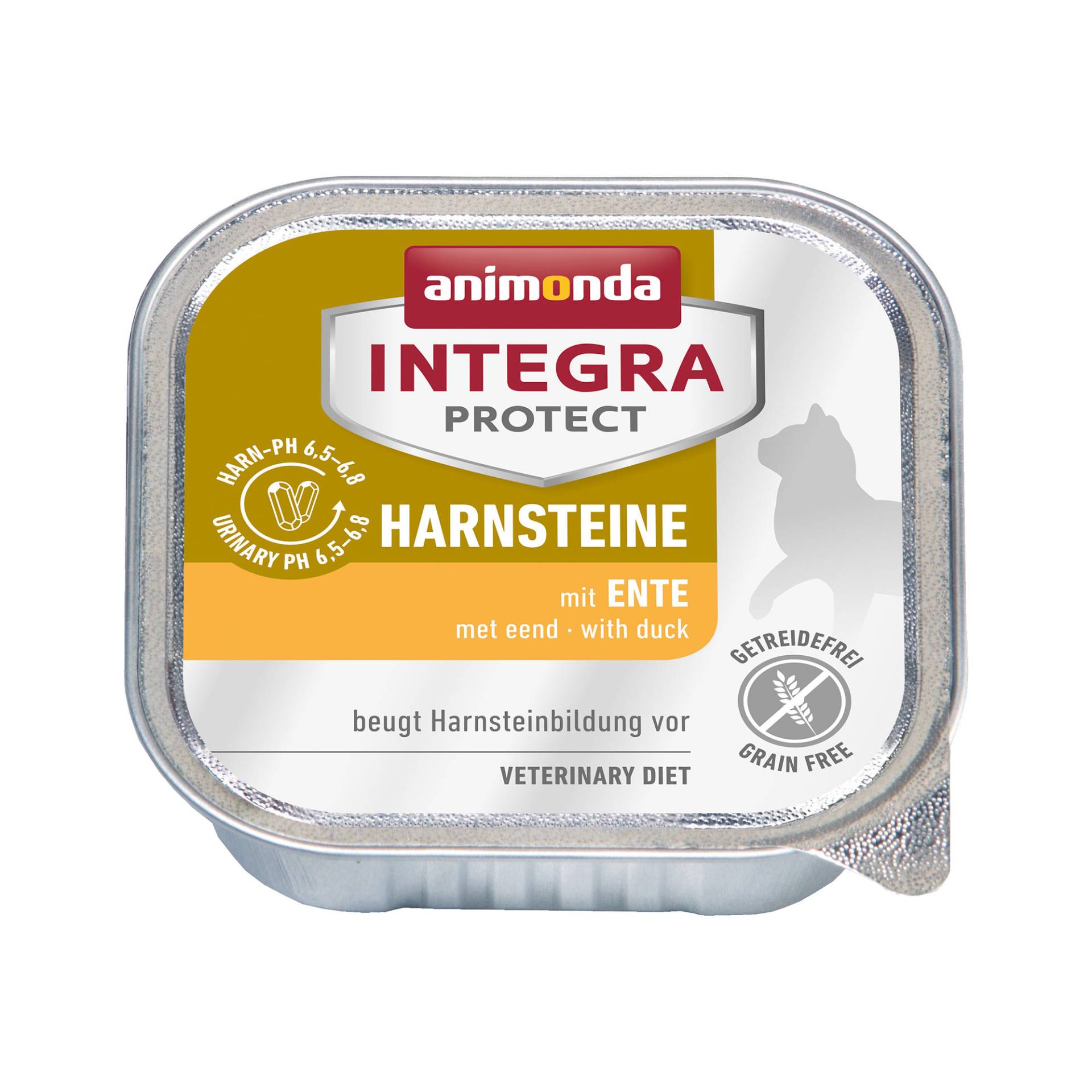 Animonda Integra Protect Harnsteine Katzenfutter - Schälchen - Ente - 16 x 100 g von Animonda