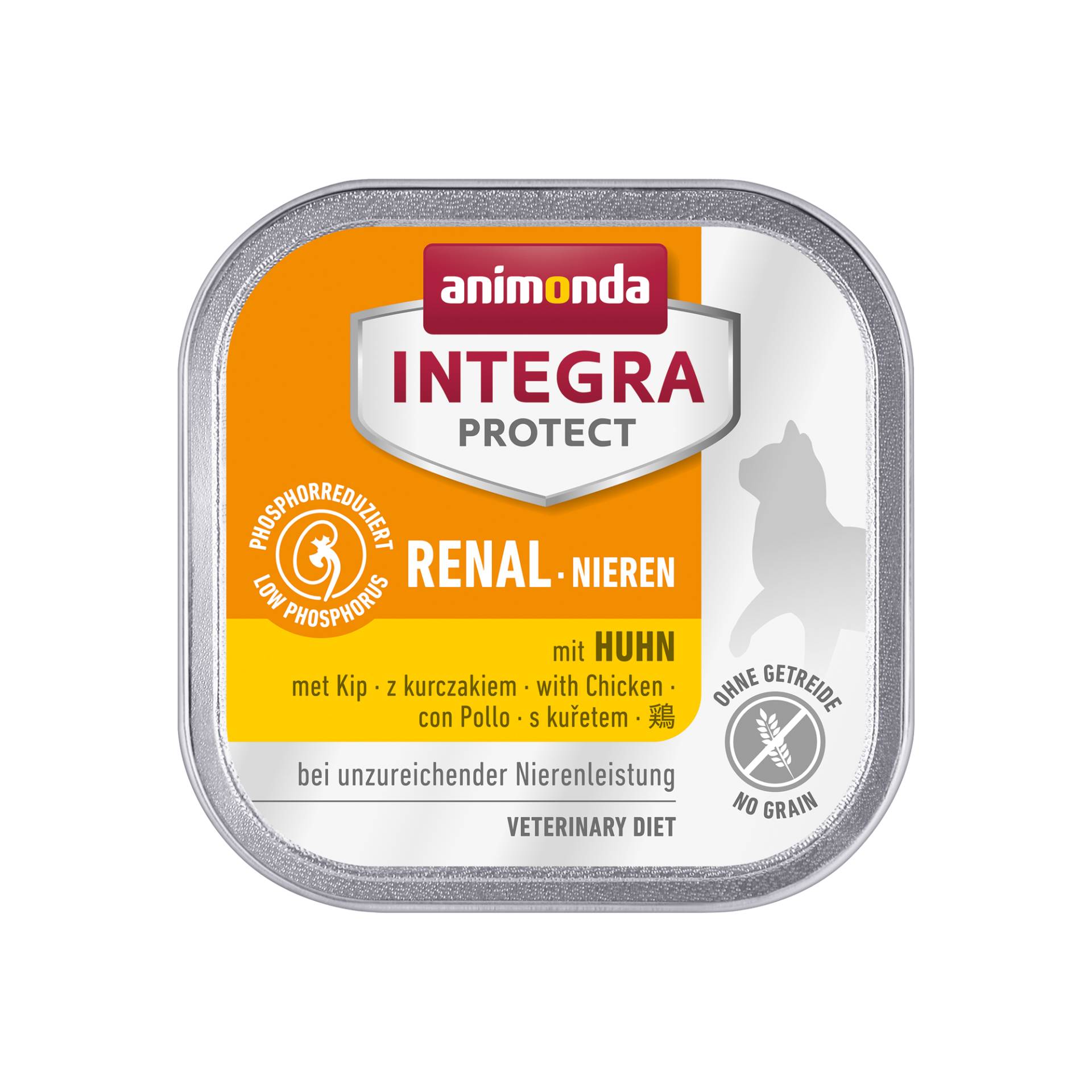 Animonda Integra Protect Nieren Katzenfutter - Schälchen - Huhn - 16 x 100 g von Animonda