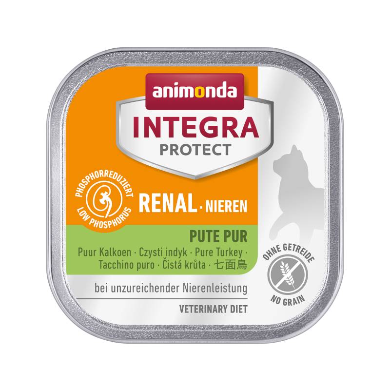 Animonda Integra Protect Nieren Katzenfutter - Schälchen - Pute - 16 x 100 g von Animonda