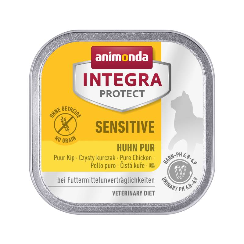 Animonda Integra Protect Sensitive Katzenfutter - Schälchen - Huhn - 16 x 100 g von Animonda