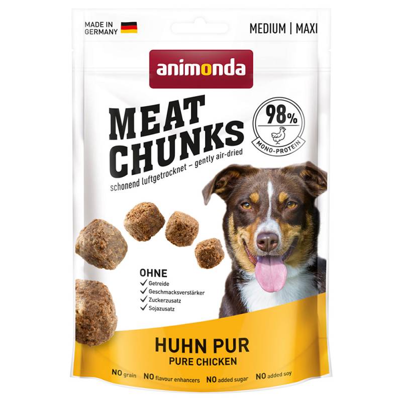 animonda Gran Carno Meat Chunks Medium / Maxi - Sparpaket: 4 x 80 g Huhn Pur von Animonda