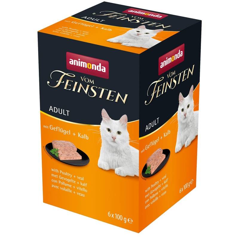 animonda vom Feinsten Adult mit Geflügel + Kalb 6x100g von animonda vom Feinsten