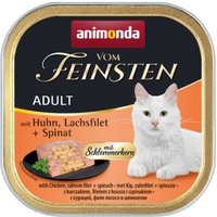 animonda Vom Feinsten Adult mit Schlemmerkern 32x100g Huhn, Lachsfilet & Spinat von Animonda