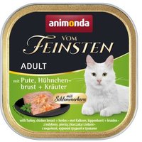 animonda Vom Feinsten Adult mit Schlemmerkern 32x100g Pute, Hühnchenbrust & Kräuter von Animonda