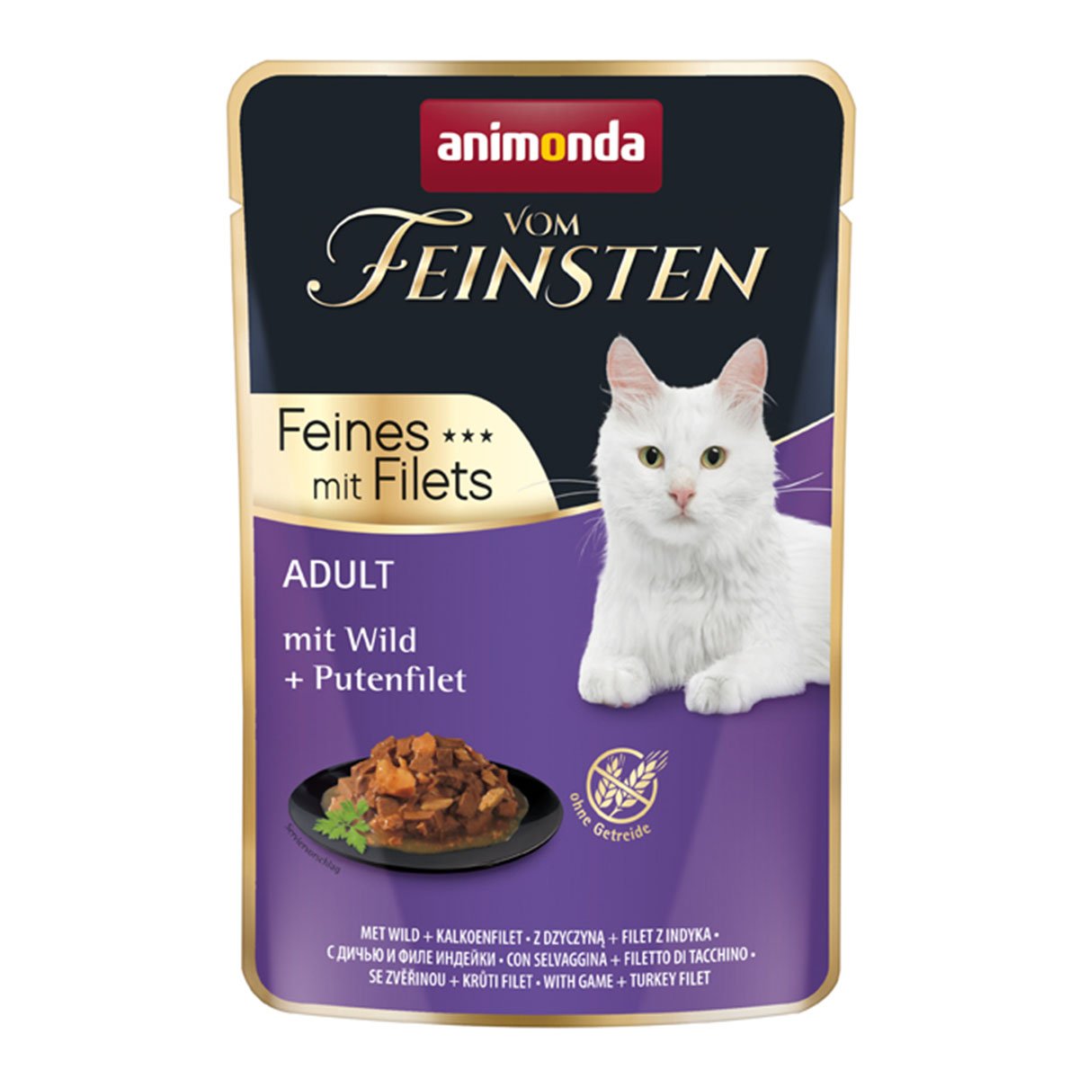 animonda vom Feinsten Adult mit Wild + Putenfilet 36x85g von animonda vom Feinsten