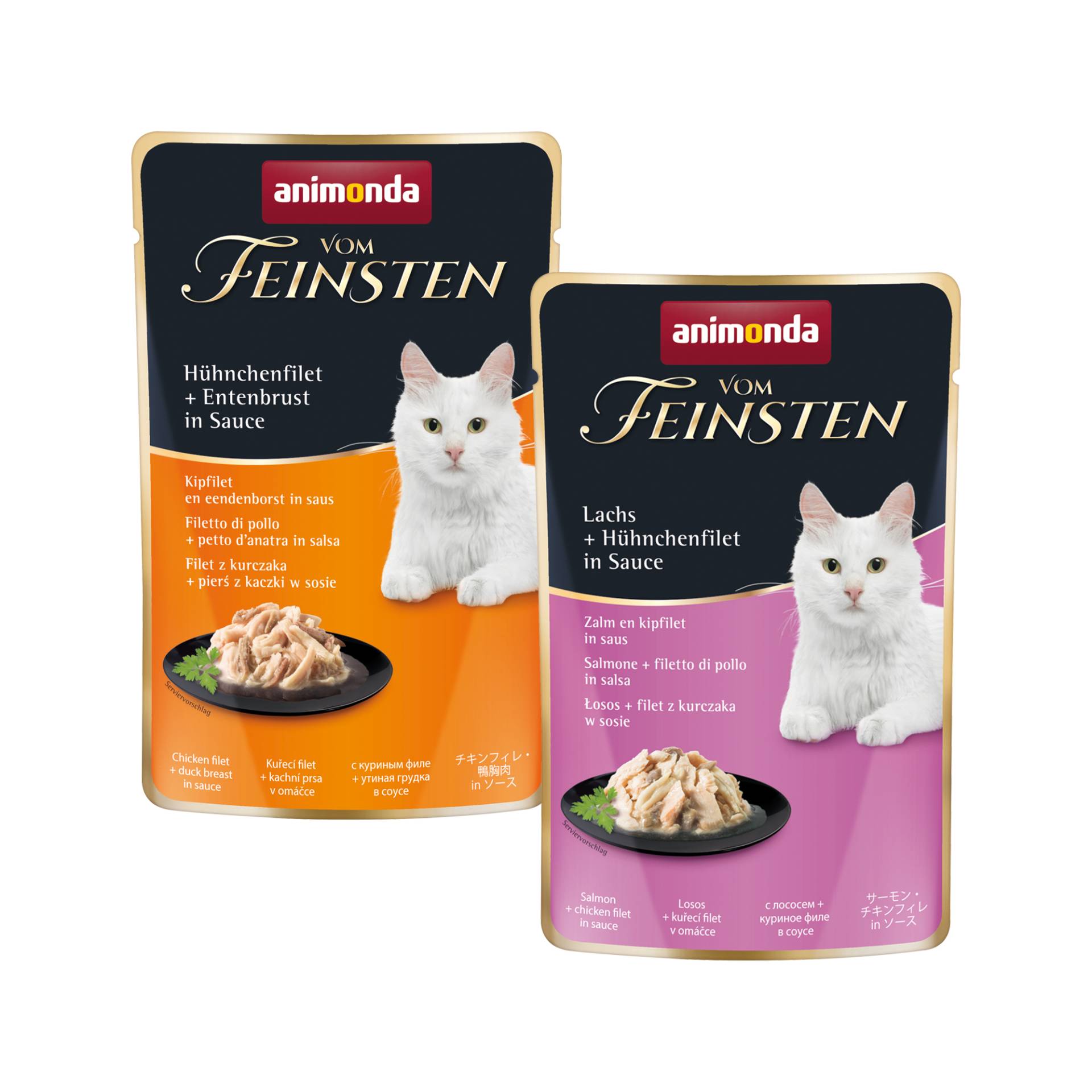 Animonda Vom Feinsten Katzenfutter - Frischebeutel - Hühnchenfilet & Entenbrust - 18 x 50 g von Animonda