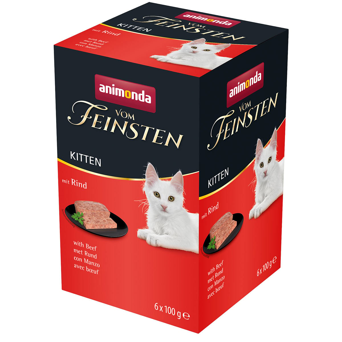 animonda vom Feinsten Kitten mit Rind 6x100g von animonda vom Feinsten