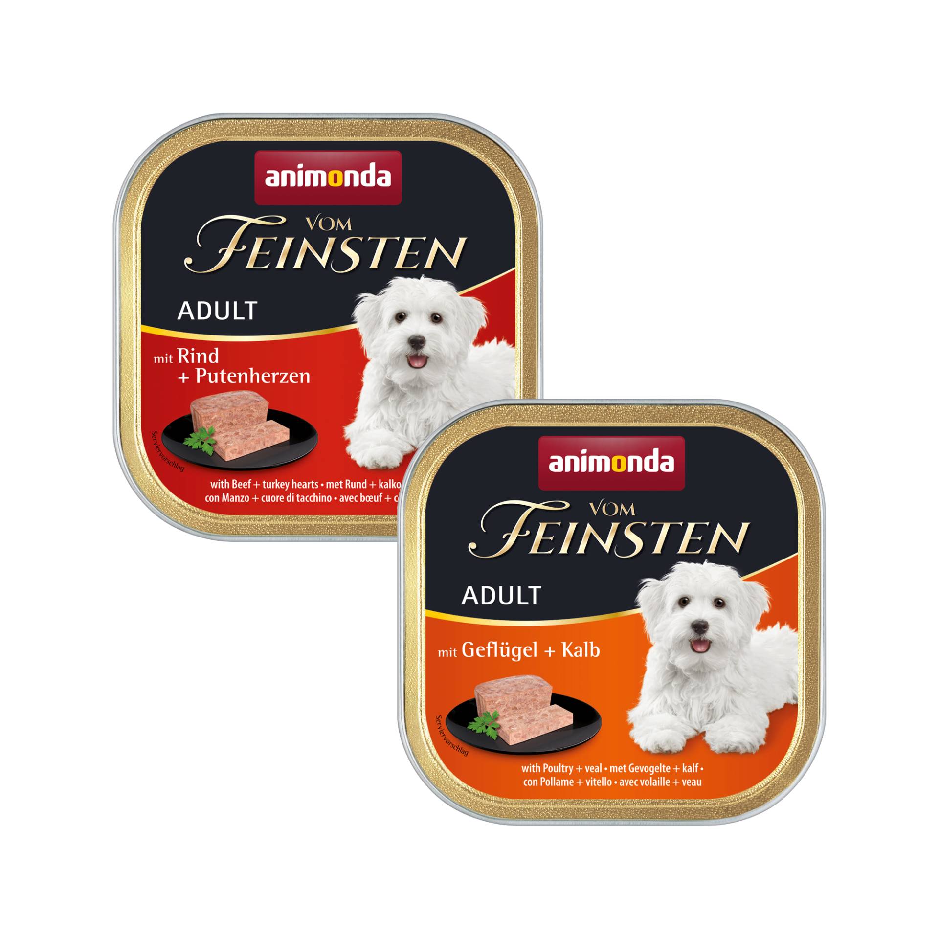 Animonda Vom feinsten Classic Hundefutter - Schälchen - Geflugel / Kalb - 22 x 150 g von Animonda