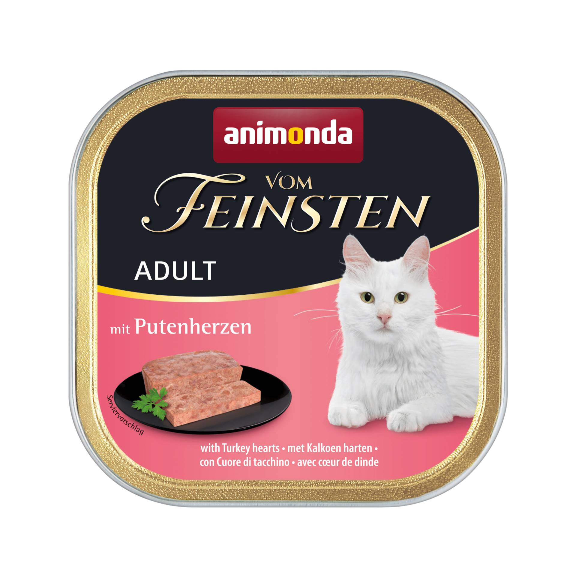 Animonda vom Feinsten Adult Katzenfutter - Schälchen - Putenherzen - 32 x 100 g von Animonda