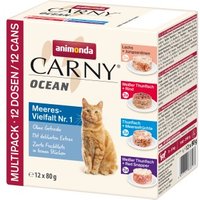 animonda Carny Nassfutter Katze Adult, Ocean Meeresvielfalt 12x80 g Mixpaket 1 von Animonda